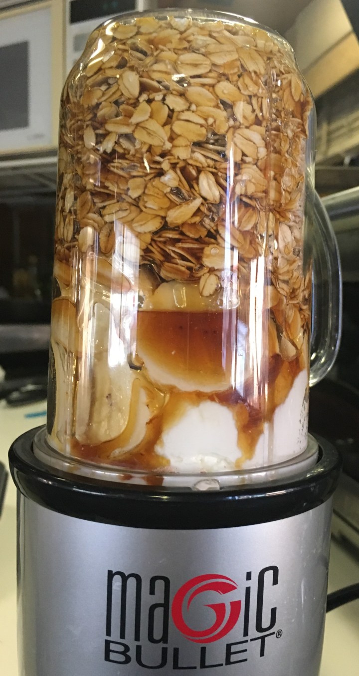 Pre-blending - this made six large and magical muffins.