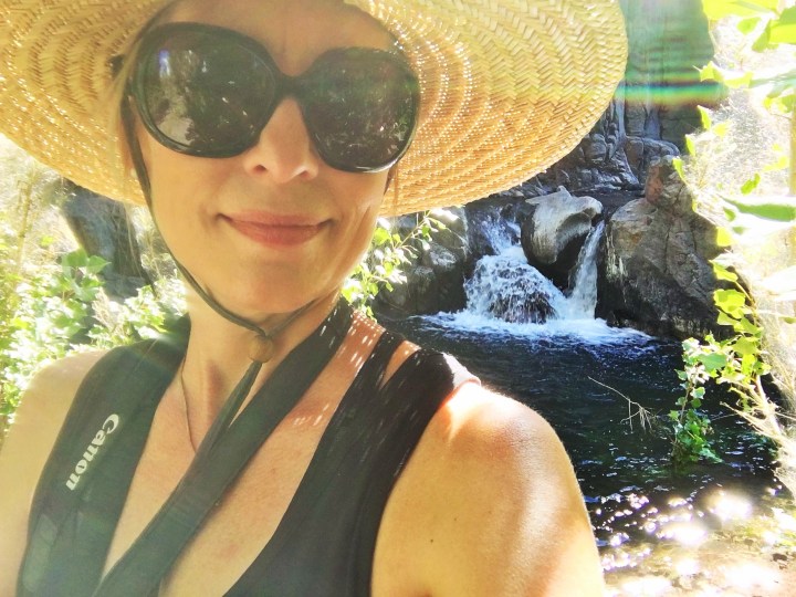 Couldn't resist taking a selfie with the spring that flows from the Vieja Mountains... it provides water for the entire ranch.
