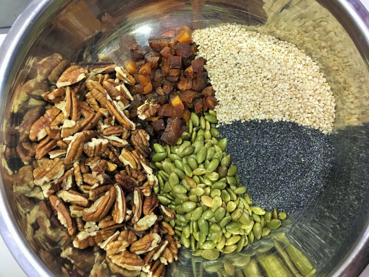 Modified ingredients before the eggs and oil was added.