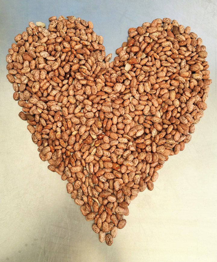 Always sort and rinse your heart-healthy dried beans before cooking them. Be sure to pick out any rocks or dark beans.