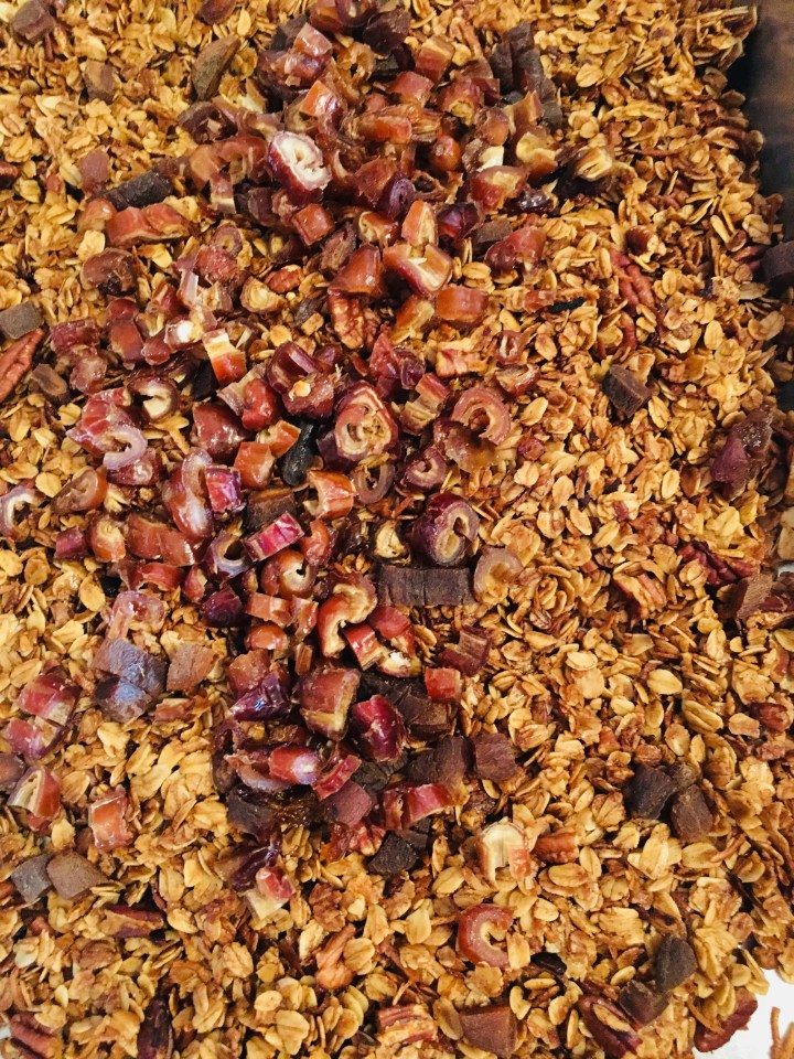 Brown, cooled and ready for the fruit to be mixed in.