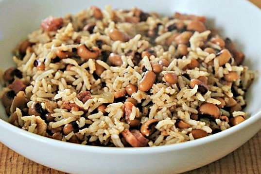 A bowl of Hopping John brings good luck any time of year.